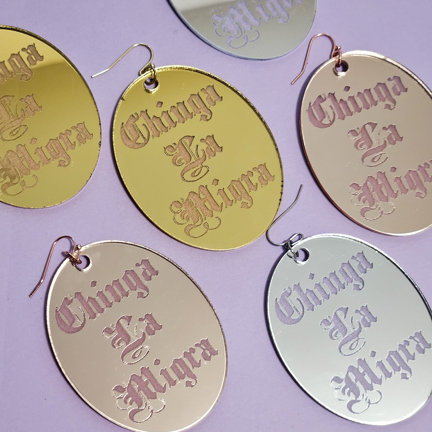 Chinga La Migra Acrylic Earrings