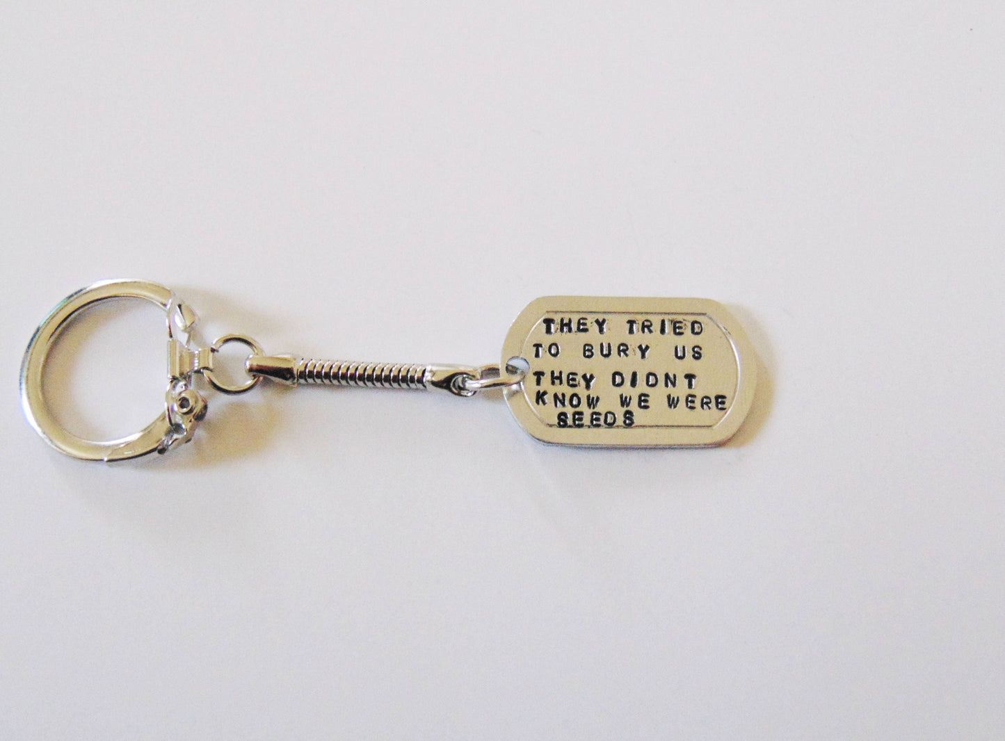 They tried to bury us, but they didn't know we were seeds keychain