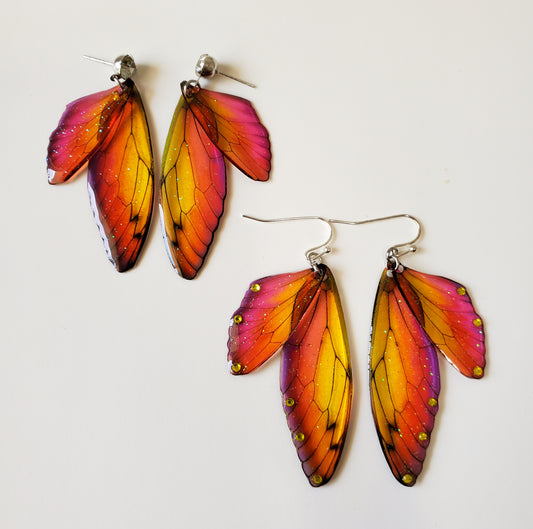 Sunset Fairy Wing Earrings