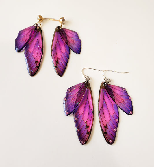 Amethyst Fairy Wing Earrings