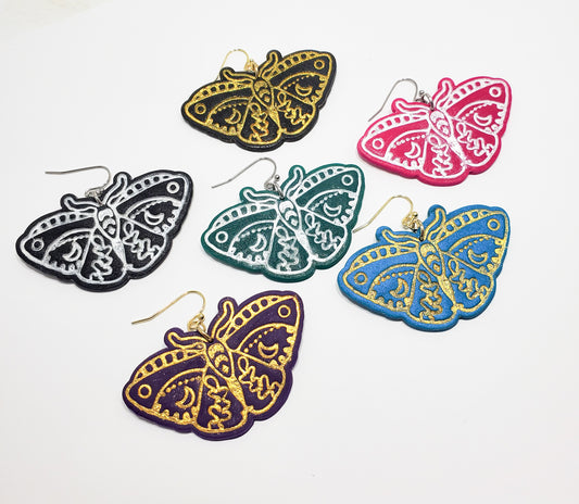 Celestial Moth Earrings