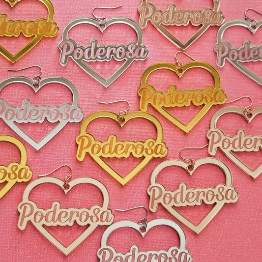 Poderosa Heart Acrylic Earrings