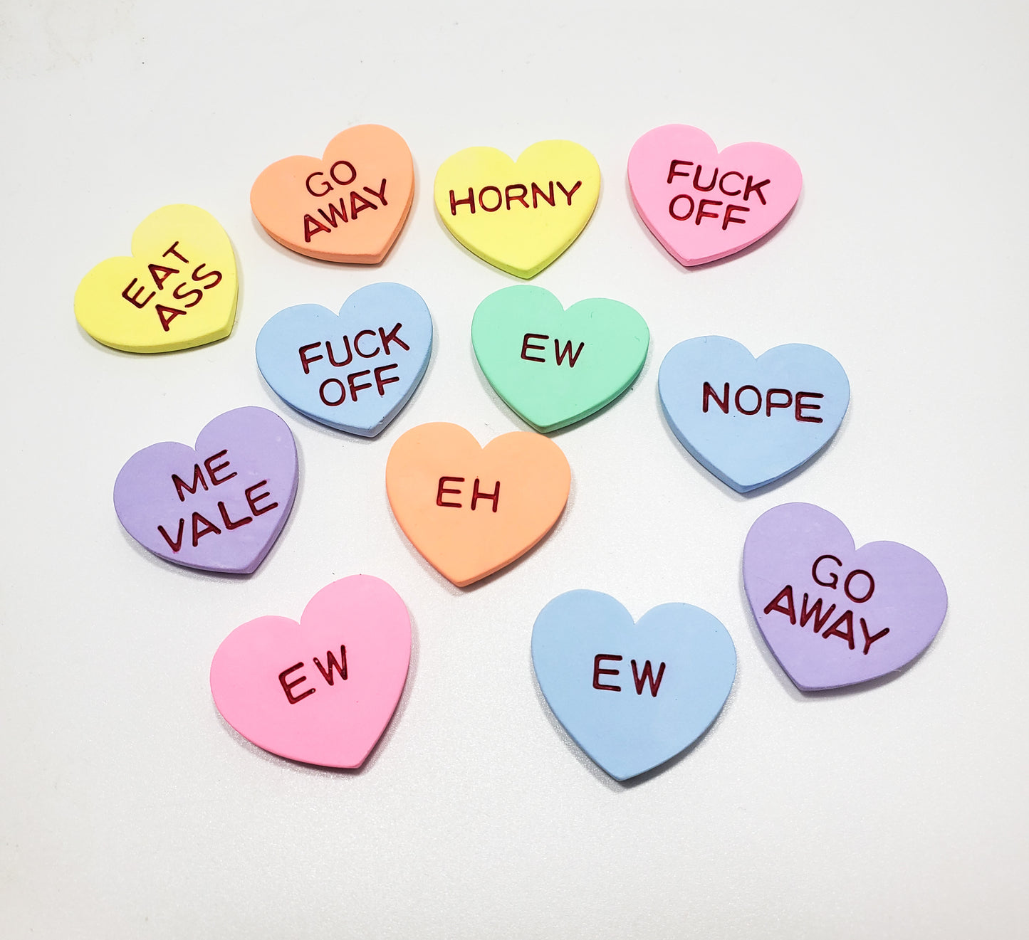 Sassy Conversation Heart Pin or Magnet