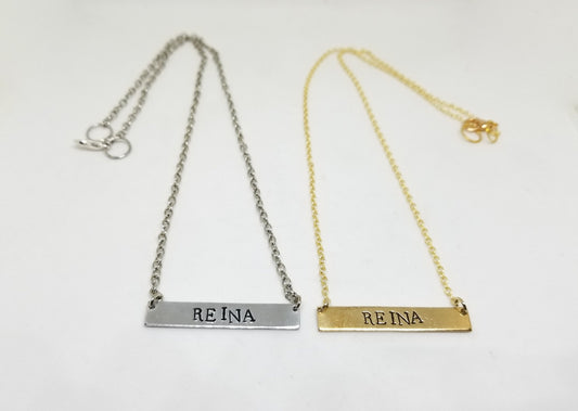 reina bar necklace