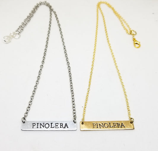 Pinolera bar necklace