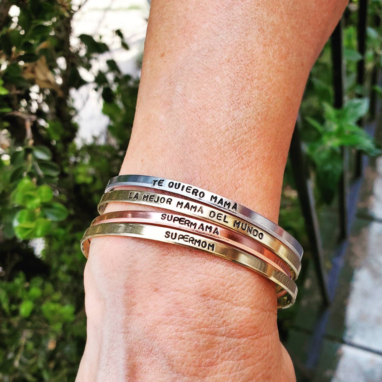 mom skinny cuff bracelet