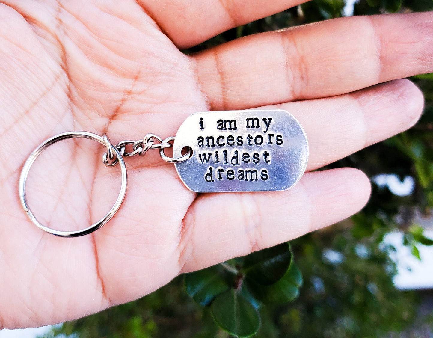I am my ancestors wildest dreams keychain