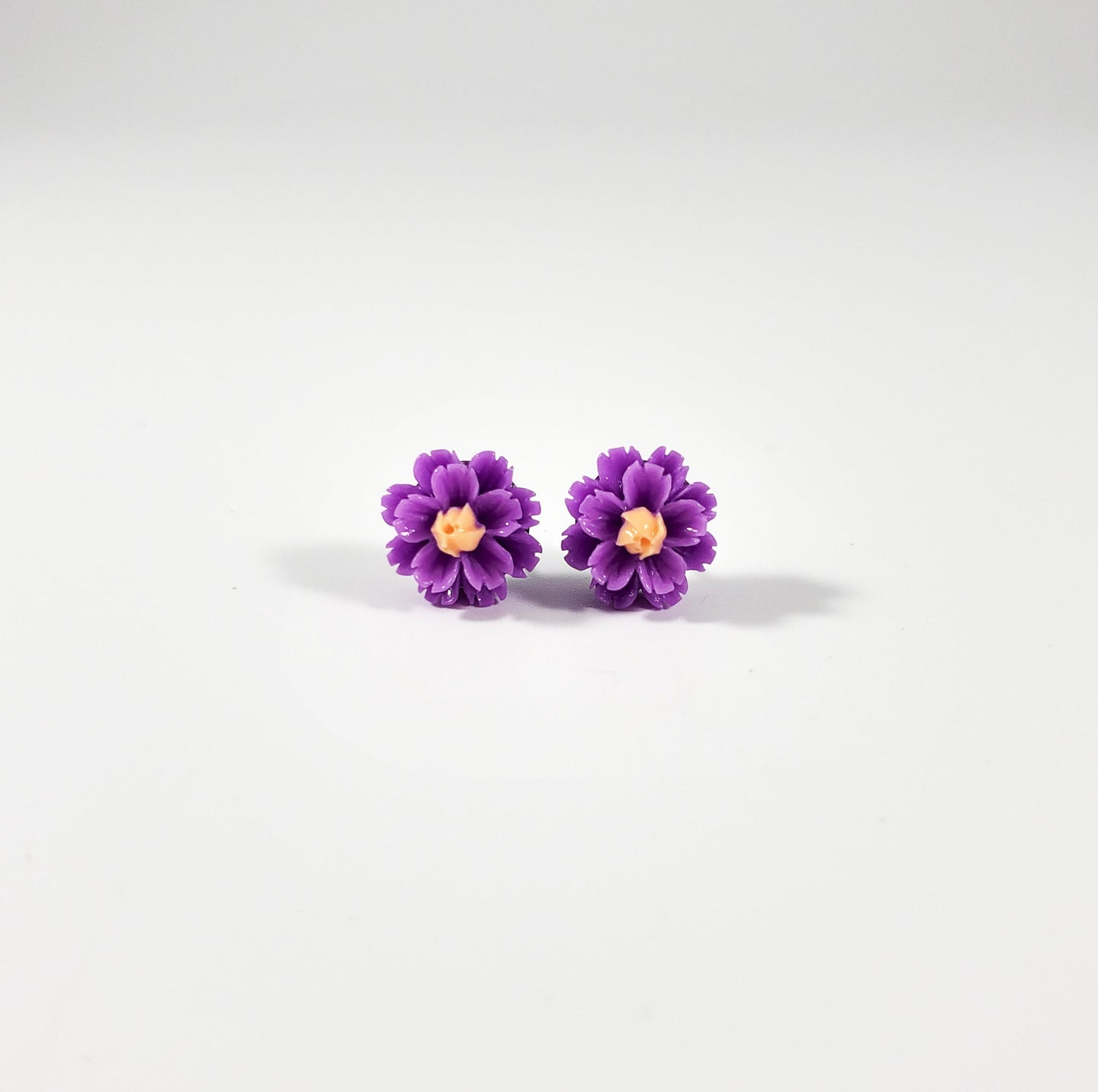wild peony flower earrings