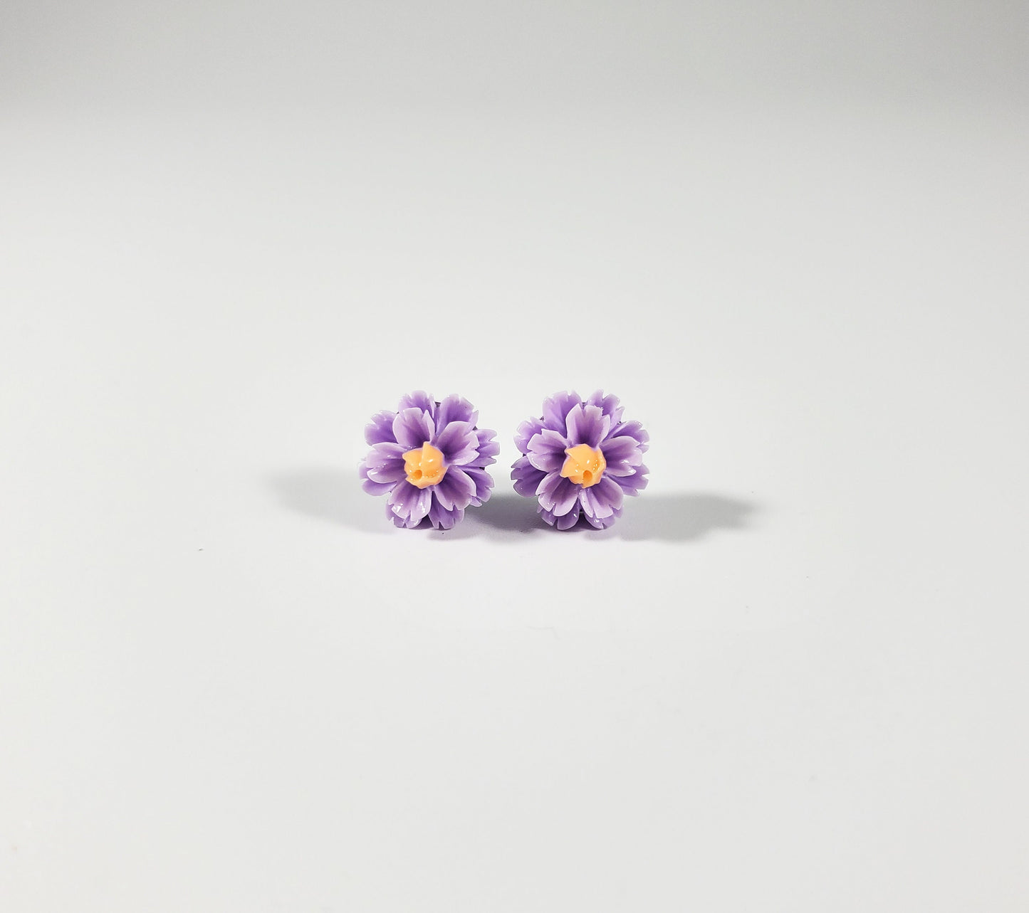 wild peony flower earrings