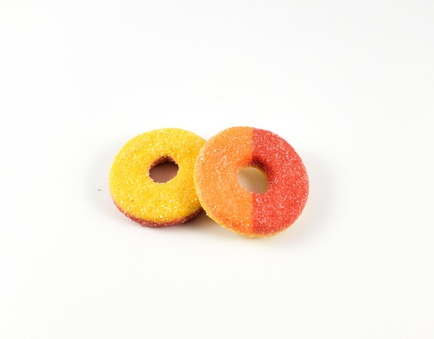 Peach ring gummy candy pin or keychain