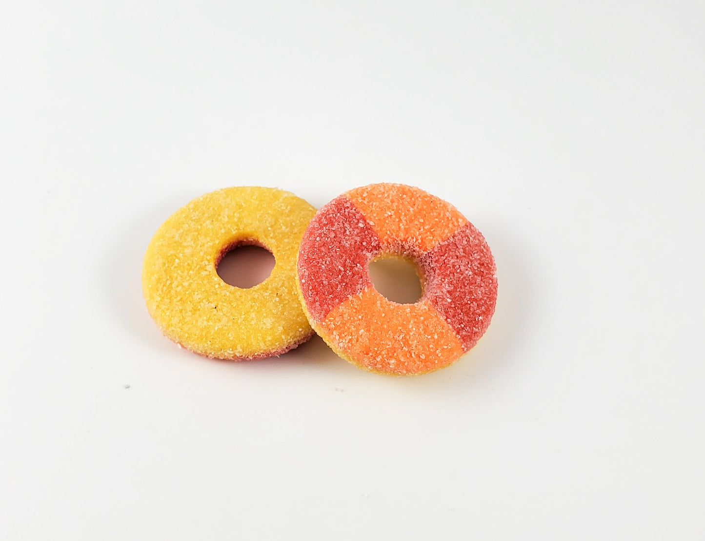 Peach ring gummy candy pin or keychain