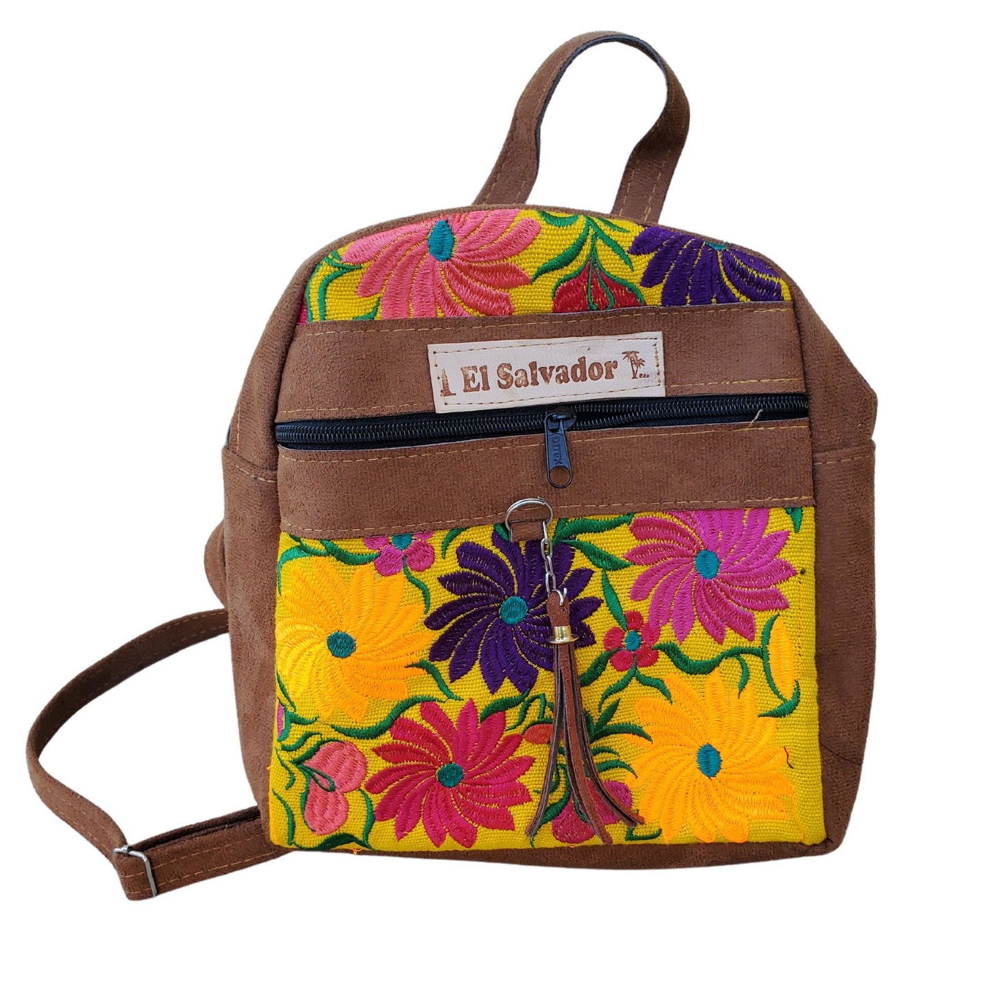 El Salvador embroidered backpack purse