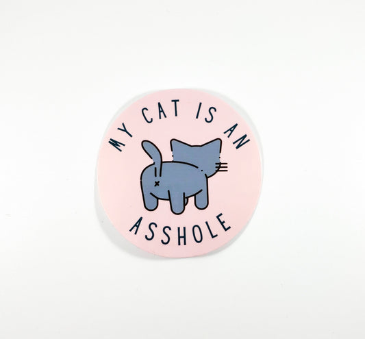 My cat is an asshole sticker