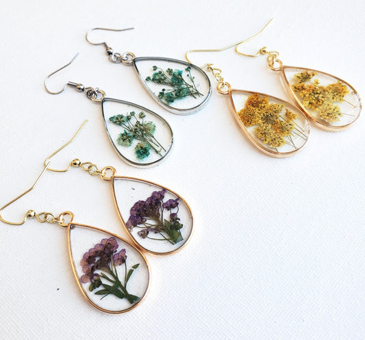 Mini bouquet tear earrings