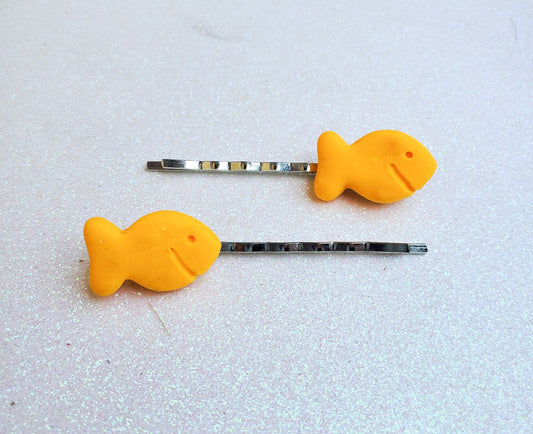 Goldfish cracker Bobby pins