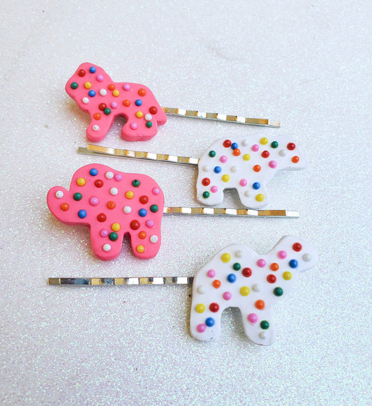 Frosted Animal Cookies hair Bobby pins