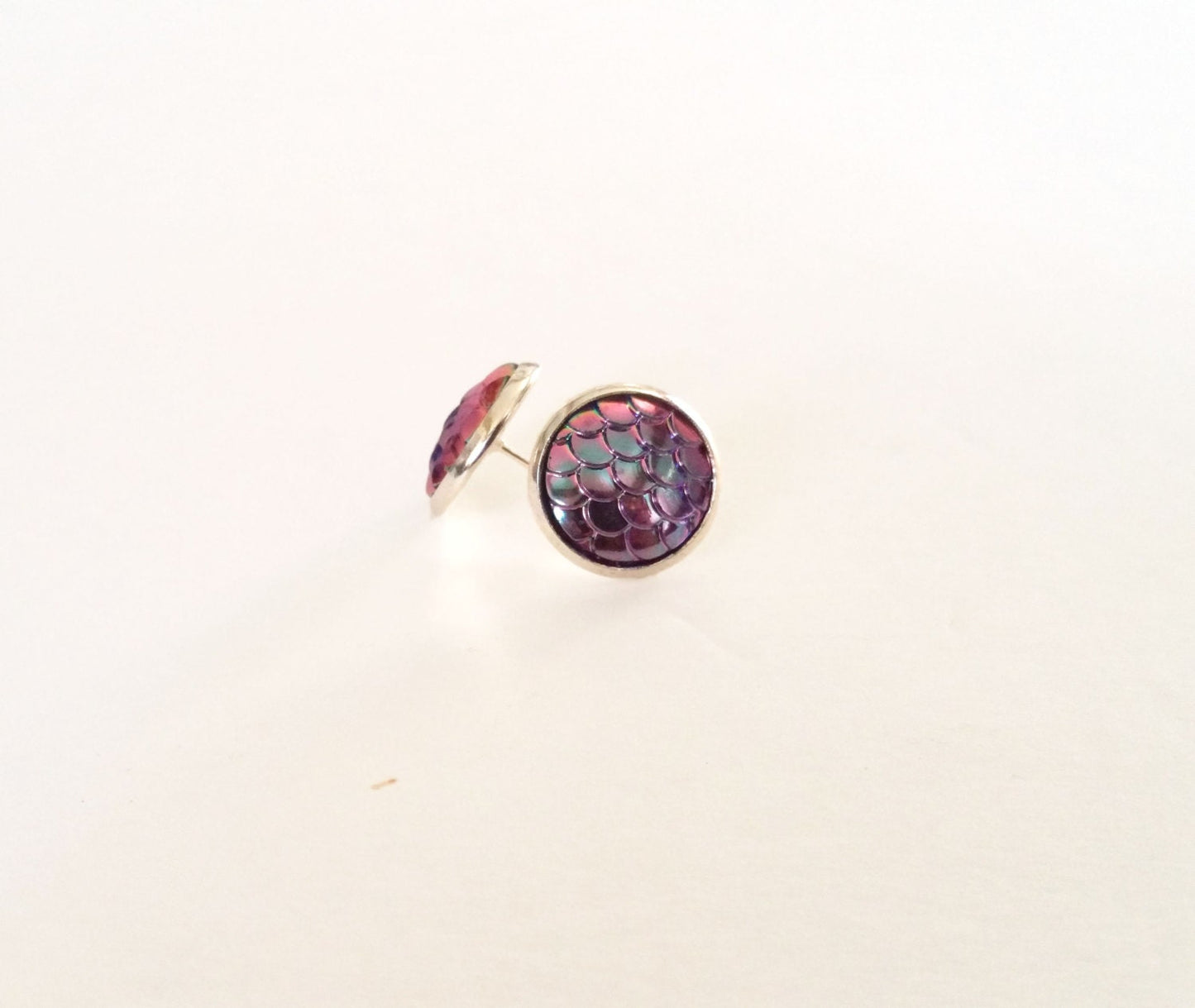 Mermaid tail earrings-purple