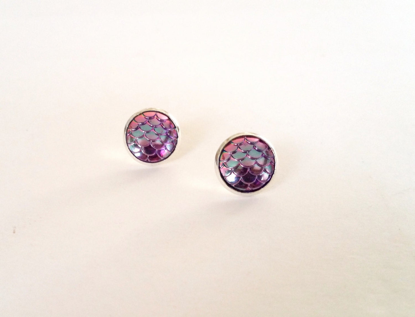 Mermaid tail earrings-purple